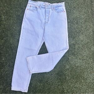 Levi’s Women Wedgie Straight Light Wash Denim Blue Jeans High Rise Stretch 31x28